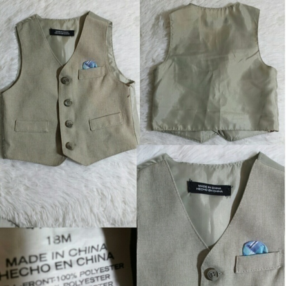 🛍Little Mr. Dressy Button Front Vest- Size 18 Mos